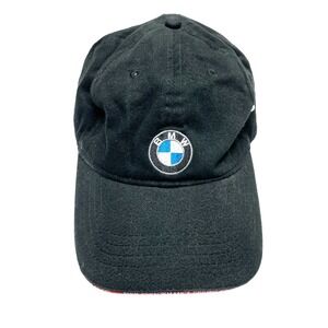 BMW Cap Hat Adjustable Strapback Black Driving School Vantage